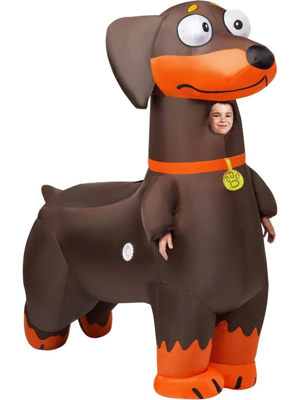 Inflatable Dachshund Costume for Kids - Fun Blow Up Dog Suit for Halloween Party